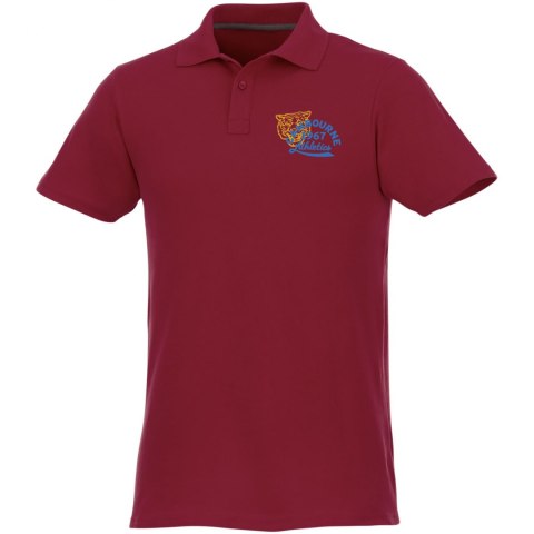 Helios - koszulka męska polo z krótkim rękawem bordo Helios - koszulka męska polo z krótkim rękawem bordo