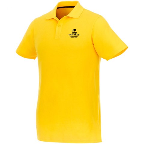 Helios - koszulka męska polo z krótkim rękawem żółty Helios - koszulka męska polo z krótkim rękawem żółty