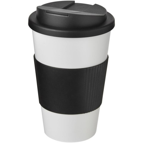 Americano® 350 ml tumbler with grip & spill-proof lid biały, czarny