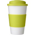 Americano® 350 ml tumbler with grip & spill-proof lid biały, limonka