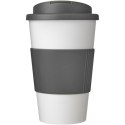 Americano® 350 ml tumbler with grip & spill-proof lid biały, szary