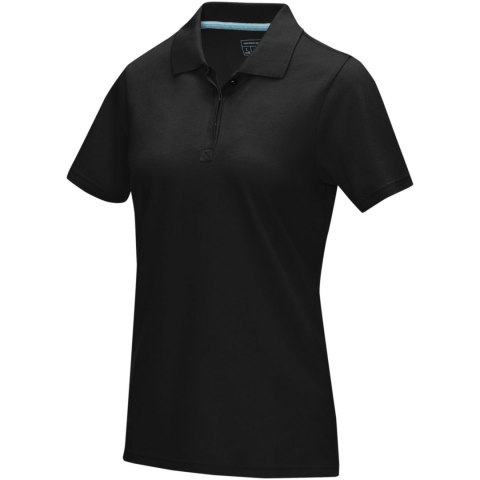 Damska organiczna koszulka polo Graphite z certyfikatem GOTS czarny Damska organiczna koszulka polo Graphite z certyfikatem GOTS czarny