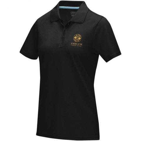 Damska organiczna koszulka polo Graphite z certyfikatem GOTS czarny Damska organiczna koszulka polo Graphite z certyfikatem GOTS czarny