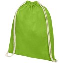 Plecak Oregon wykonany z bawełny o gramaturze 140 g/m² ze sznurkiem ściągającym limonka Plecak Oregon wykonany z bawełny o gramaturze 140 g/m² ze sznurkiem ściągającym limonka