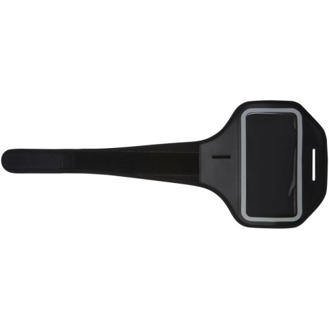 Odblaskowa bransoletka na smartfon Haile z przezroczystym etui czarny Odblaskowa bransoletka na smartfon Haile z przezroczystym etui czarny