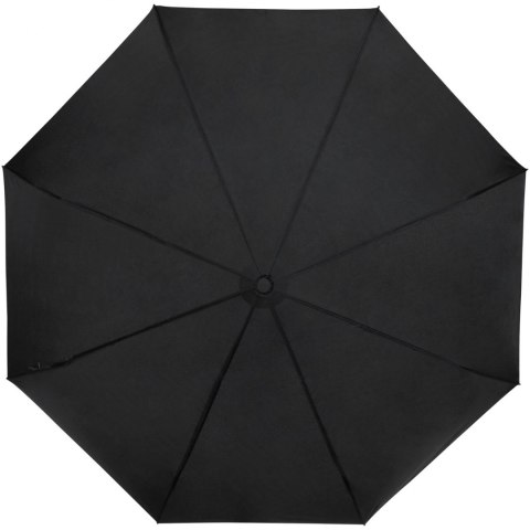 Składany wiatroodporny parasol 51 cm z PET z recyklingu Birgit czarny Składany wiatroodporny parasol 51 cm z PET z recyklingu Birgit czarny