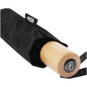 Składany wiatroodporny parasol 51 cm z PET z recyklingu Birgit czarny