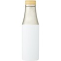 Hulan miedziana, próżniowo izolowana butelka o pojemności 540 ml z bambusową pokrywką biały