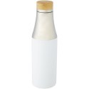 Hulan miedziana, próżniowo izolowana butelka o pojemności 540 ml z bambusową pokrywką biały