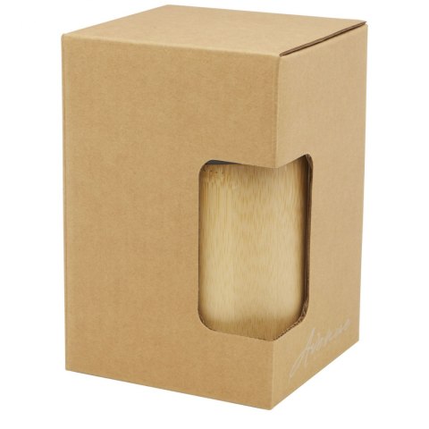 Kubek porcelanowy Pereira o pojemności 320 ml z bambusową ścianką zewnętrzną czarny błyszczący Kubek porcelanowy Pereira o pojemności 320 ml z bambusową ścianką zewnętrzną czarny błyszczący