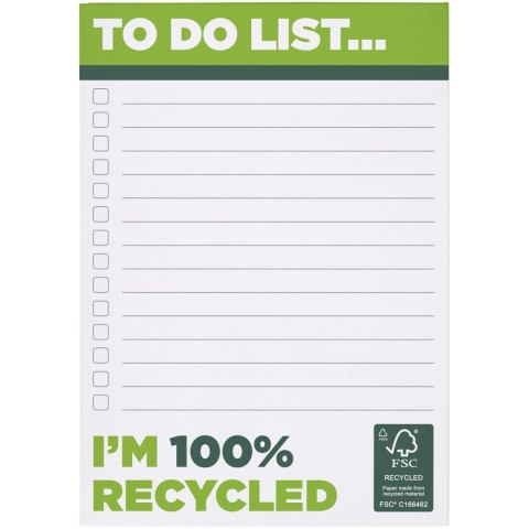 Notatnik Desk-Mate® w formacie A6 z materiałów z recyklingu biały Notatnik Desk-Mate® w formacie A6 z materiałów z recyklingu biały