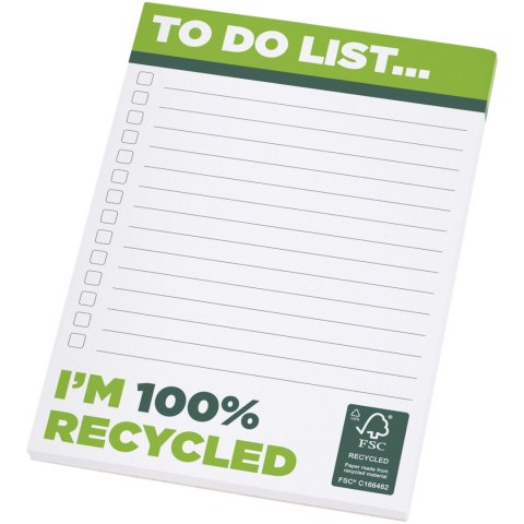 Notatnik Desk-Mate® w formacie A6 z materiałów z recyklingu biały Notatnik Desk-Mate® w formacie A6 z materiałów z recyklingu biały