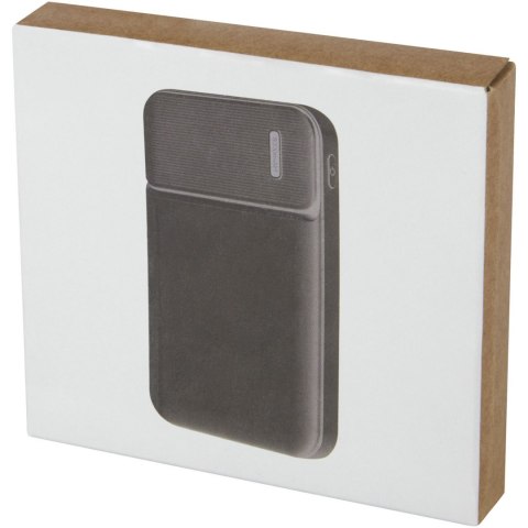 Powerbank o pojemności 5000 mAh z tworzywa sztucznego pochodzącego z recyklingu Loop czarny Powerbank o pojemności 5000 mAh z tworzywa sztucznego pochodzącego z recyklingu Loop czarny