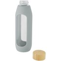 Tidan Butelka z borokrzemianowego szkła o pojemności 600 ml z silikonowym uchwytem szary Tidan Butelka z borokrzemianowego szkła o pojemności 600 ml z silikonowym uchwytem szary