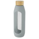 Tidan Butelka z borokrzemianowego szkła o pojemności 600 ml z silikonowym uchwytem szary Tidan Butelka z borokrzemianowego szkła o pojemności 600 ml z silikonowym uchwytem szary