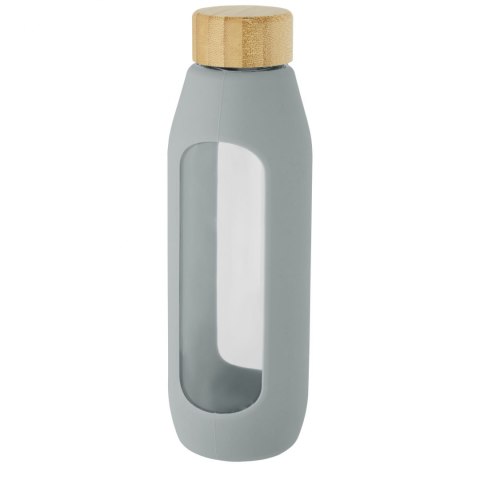 Tidan Butelka z borokrzemianowego szkła o pojemności 600 ml z silikonowym uchwytem szary Tidan Butelka z borokrzemianowego szkła o pojemności 600 ml z silikonowym uchwytem szary
