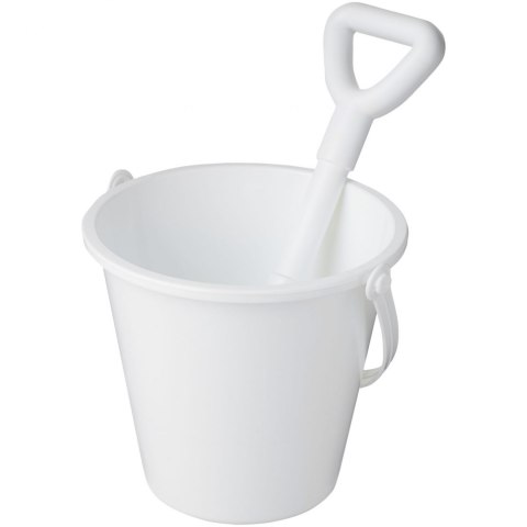 Wiaderko z łopatką Tides z plastiku z recyklingu biały Wiaderko z łopatką Tides z plastiku z recyklingu biały