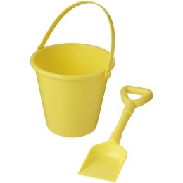 Wiaderko z łopatką Tides z plastiku z recyklingu żółty