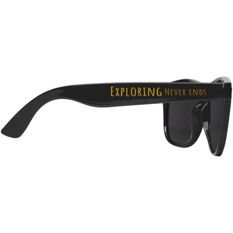 Okulary przeciwsłoneczne z plastiku PET z recyklingu Sun Ray czarny Okulary przeciwsłoneczne z plastiku PET z recyklingu Sun Ray czarny