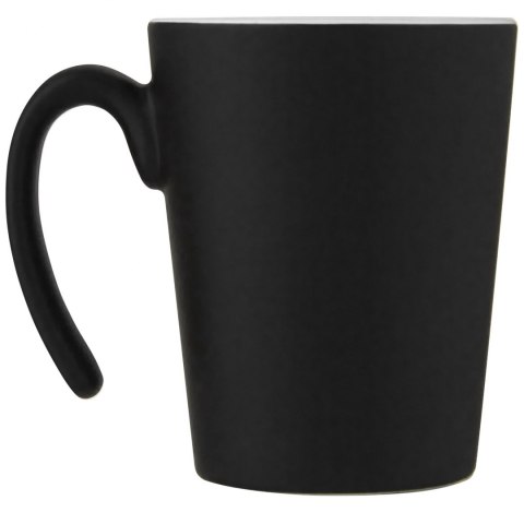 Kubek ceramiczny Oli o pojemności 360 ml z uchwytem biały, czarny Kubek ceramiczny Oli o pojemności 360 ml z uchwytem biały, czarny