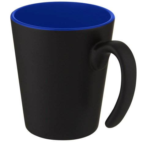 Kubek ceramiczny Oli o pojemności 360 ml z uchwytem niebieski, czarny Kubek ceramiczny Oli o pojemności 360 ml z uchwytem niebieski, czarny