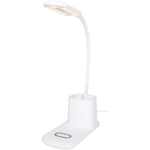 Bright lampa biurkowa i organizer z ładowarką bezprzewodową biały Bright lampa biurkowa i organizer z ładowarką bezprzewodową biały