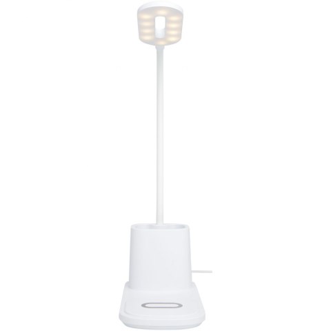 Bright lampa biurkowa i organizer z ładowarką bezprzewodową biały Bright lampa biurkowa i organizer z ładowarką bezprzewodową biały