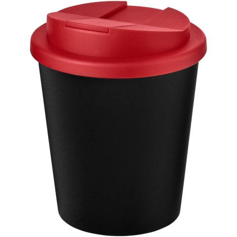 Kubek Americano® Espresso Eco z recyklingu o pojemności 250 ml z pokrywą odporną na zalanie czarny, czerwony