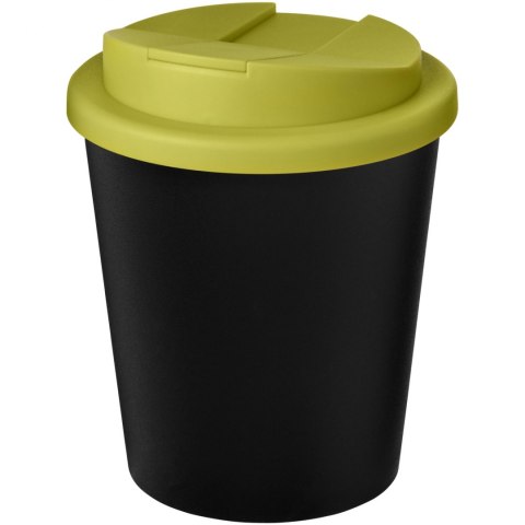 Kubek Americano® Espresso Eco z recyklingu o pojemności 250 ml z pokrywą odporną na zalanie czarny, limonka
