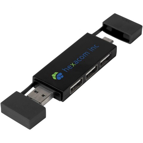 Mulan podwójny koncentrator USB 2.0 czarny Mulan podwójny koncentrator USB 2.0 czarny