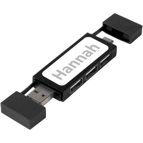 Mulan podwójny koncentrator USB 2.0 czarny Mulan podwójny koncentrator USB 2.0 czarny