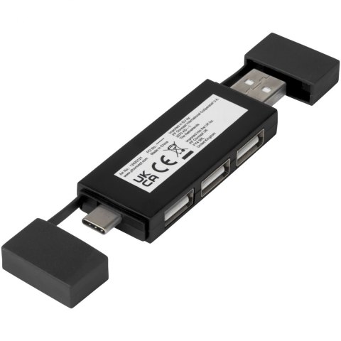 Mulan podwójny koncentrator USB 2.0 czarny Mulan podwójny koncentrator USB 2.0 czarny