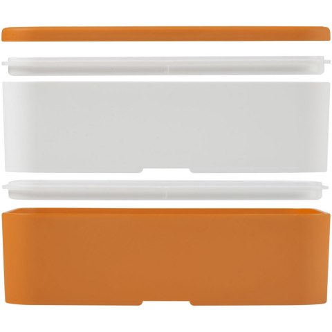 MIYO dwupoziomowe pudełko na lunch pomarańczowy, biały, biały MIYO dwupoziomowe pudełko na lunch pomarańczowy, biały, biały