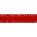 Refari linijka z tworzywa sztucznego pochodzącego z recyklingu o długości 15 cm czerwony