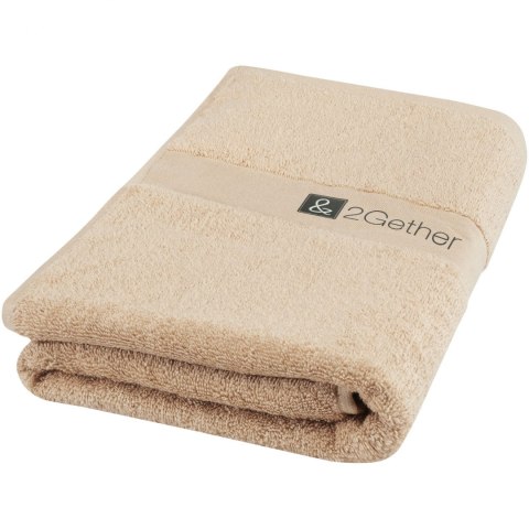 Amelia bawełniany ręcznik kąpielowy o gramaturze 450 g/m² i wymiarach 70 x 140 cm beżowy Amelia bawełniany ręcznik kąpielowy o gramaturze 450 g/m² i wymiarach 70 x 140 cm beżowy