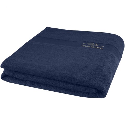 Evelyn bawełniany ręcznik kąpielowy o gramaturze 450 g/m² i wymiarach 100 x 180 cm granatowy Evelyn bawełniany ręcznik kąpielowy o gramaturze 450 g/m² i wymiarach 100 x 180 cm granatowy