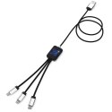Kabel z podświetlonym logo 3w1 - SCX.design C17 niebieski, czarny Kabel z podświetlonym logo 3w1 - SCX.design C17 niebieski, czarny