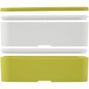 MIYO dwupoziomowe pudełko na lunch limonka, biały, biały