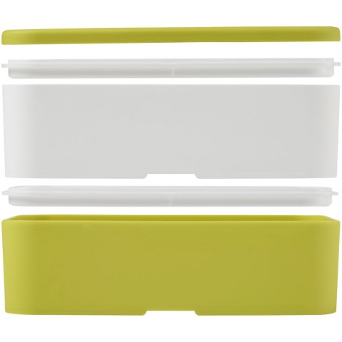 MIYO dwupoziomowe pudełko na lunch limonka, biały, biały MIYO dwupoziomowe pudełko na lunch limonka, biały, biały