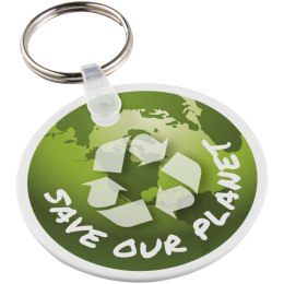 Tait łańcuch do kluczy z recyklingu w kształcie koła biały