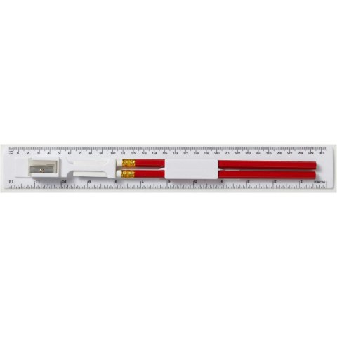 Linijka, 2 ołówki, temperówka, gumka Linijka, 2 ołówki, temperówka, gumka