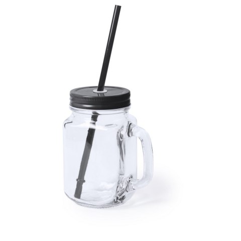 Słoik do picia 500 ml ze słomką Słoik do picia 500 ml ze słomką