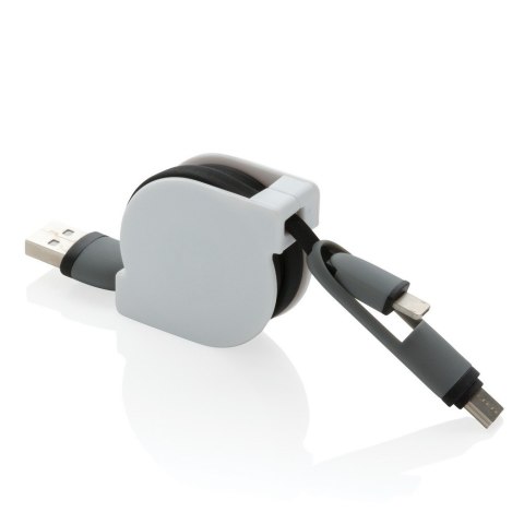 Zwijany kabel do ładowania i synchronizacji 3 w 1 Zwijany kabel do ładowania i synchronizacji 3 w 1