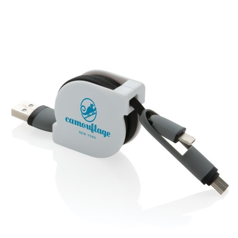 Zwijany kabel do ładowania i synchronizacji 3 w 1 Zwijany kabel do ładowania i synchronizacji 3 w 1