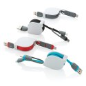 Zwijany kabel do ładowania i synchronizacji 3 w 1 Zwijany kabel do ładowania i synchronizacji 3 w 1