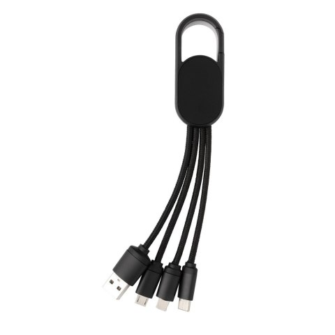 Kabel do ładowania 4 w 1 z karabińczykiem Kabel do ładowania 4 w 1 z karabińczykiem