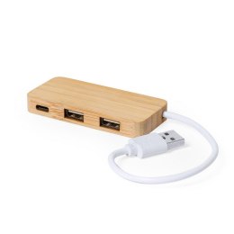 Bambusowy hub USB 2.0 z USB typu C