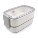 Pudełka śniadaniowe 2 w 1, 2x700 ml, sztućce | Cash