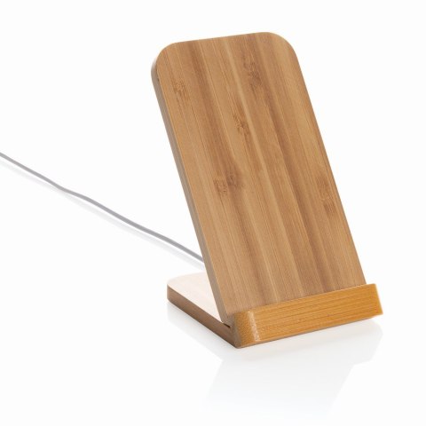 Bambusowa ładowarka bezprzewodowa 5W, stojak na telefon Bambusowa ładowarka bezprzewodowa 5W, stojak na telefon