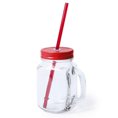 Słoik do picia 500 ml ze słomką Słoik do picia 500 ml ze słomką